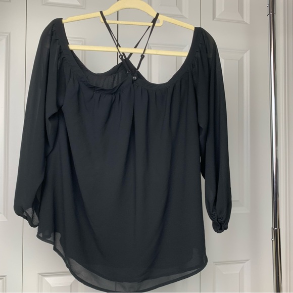 THE IMPECCABLE PIG Black off the shoulder blouse - Picture 2 of 3